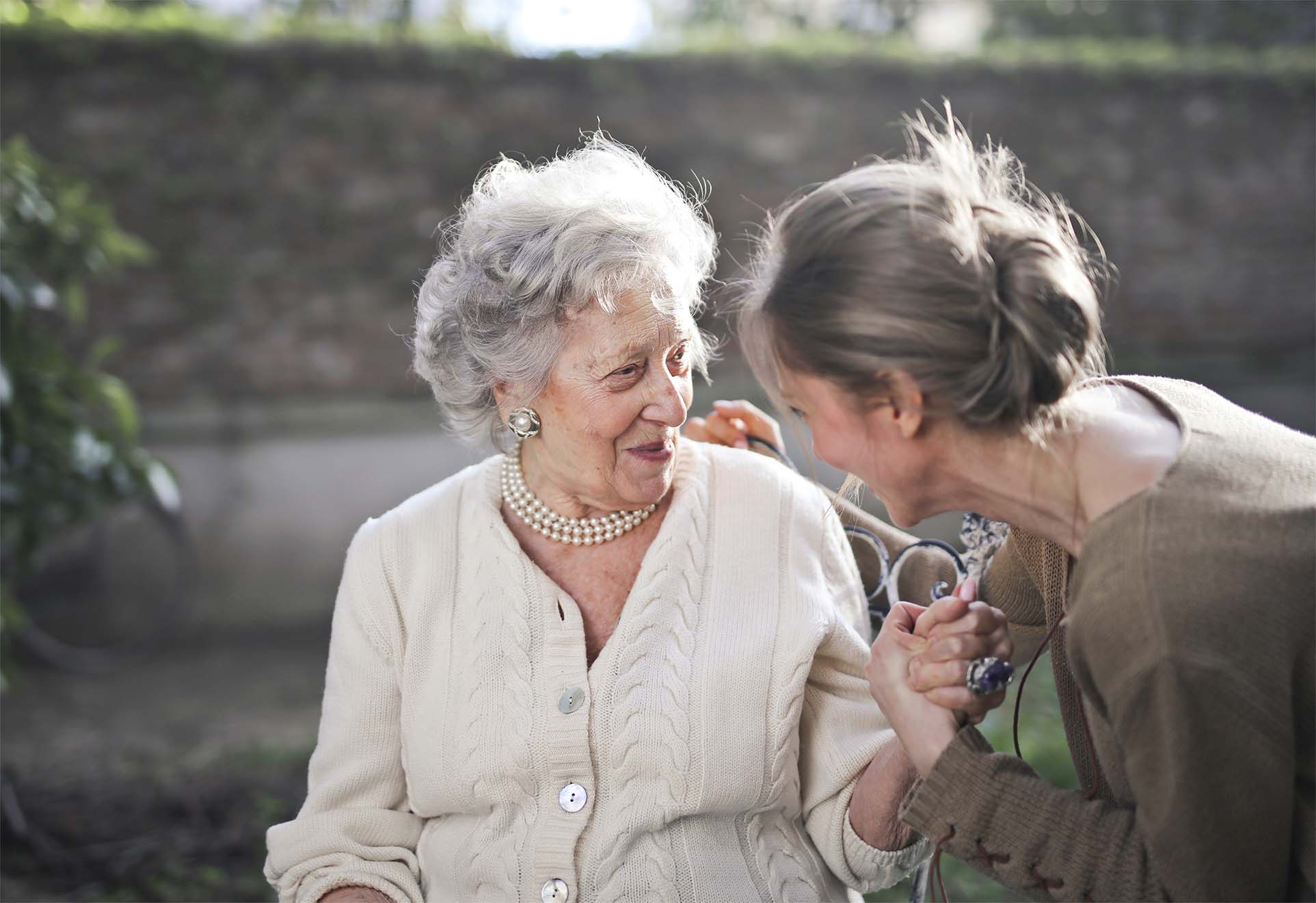 resident with carer